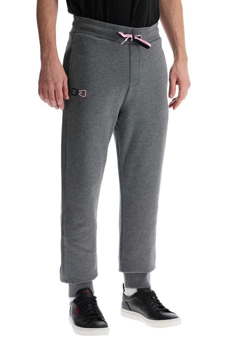 Pantaloni Jogging Cotone Grigio Slim Fit Vita Alta