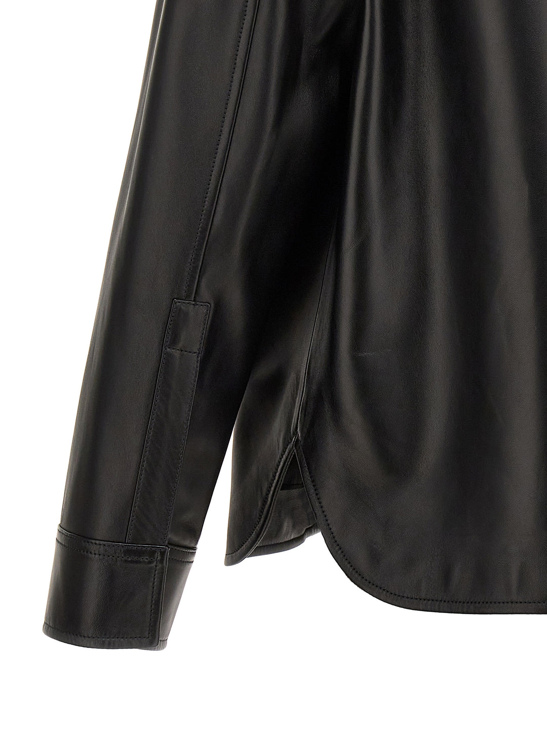 Leather Overshirt Camicie Nero