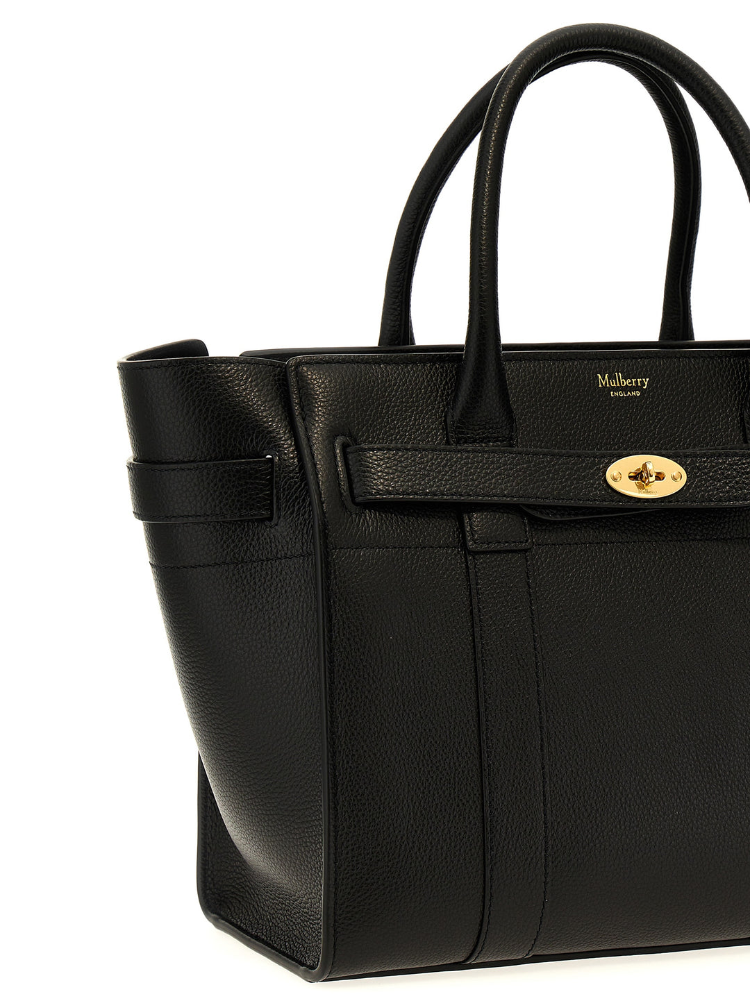 Small Zipped Bayswater Tote Nero