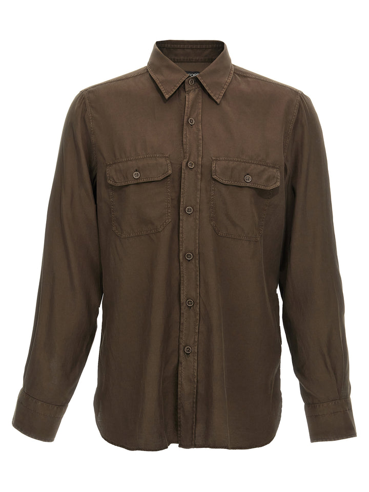 Twill Shirt Camicie Marrone