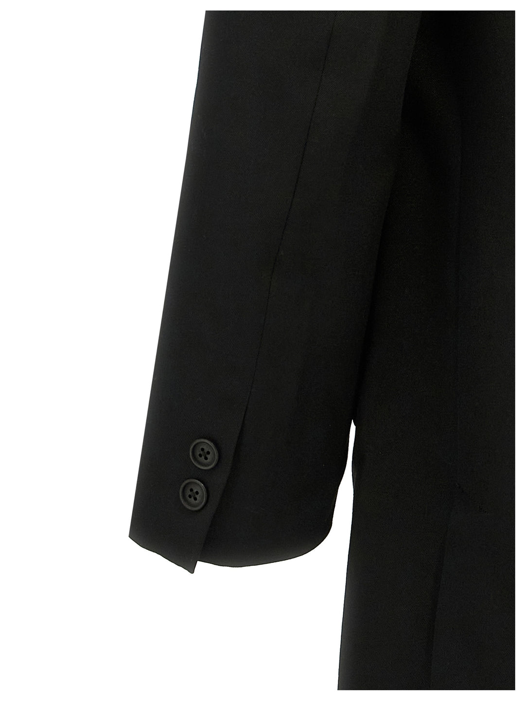 Single-Breasted  With Strap Detail Blazer Nero