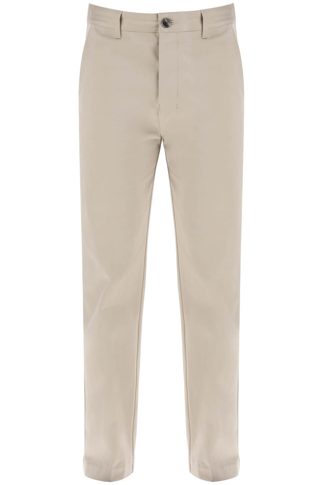 Pantaloni Chino In Raso Di Cotone