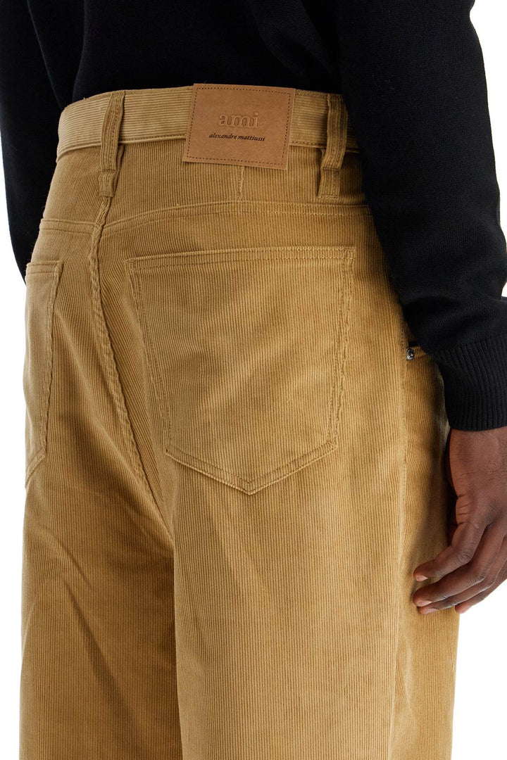 Pantaloni Baggy In Velluto A Coste