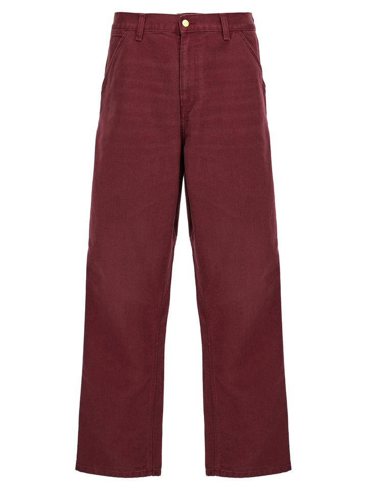 Single Knee Pantaloni Bordeaux