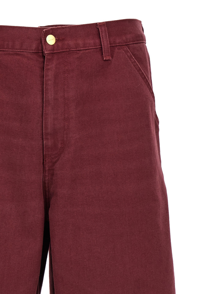 Single Knee Pantaloni Bordeaux