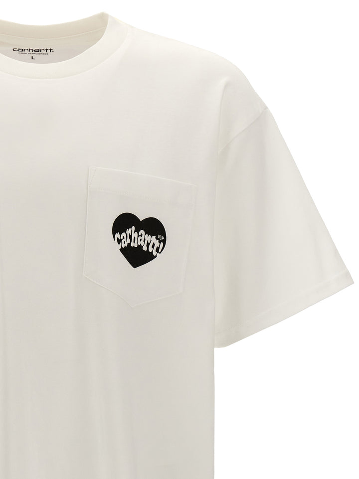 Amour Pocket T Shirt Bianco/Nero