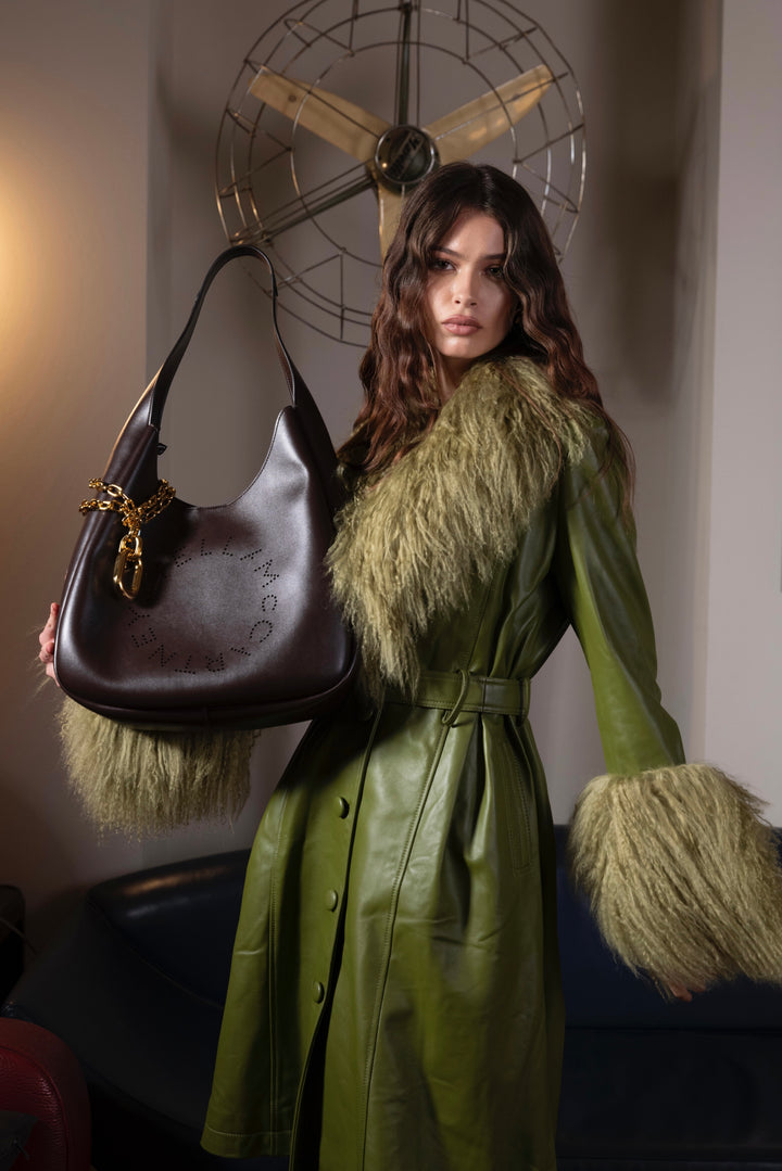 Cappotto Sac Verde in Pelle