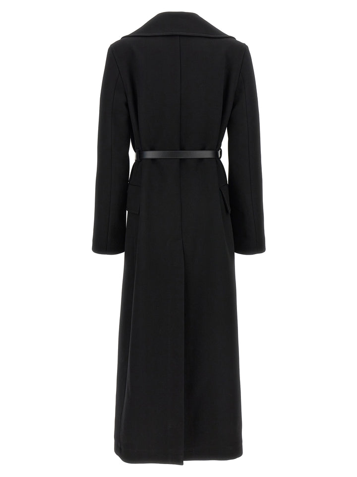 Double-Breasted Coat Trench E Impermeabili Nero