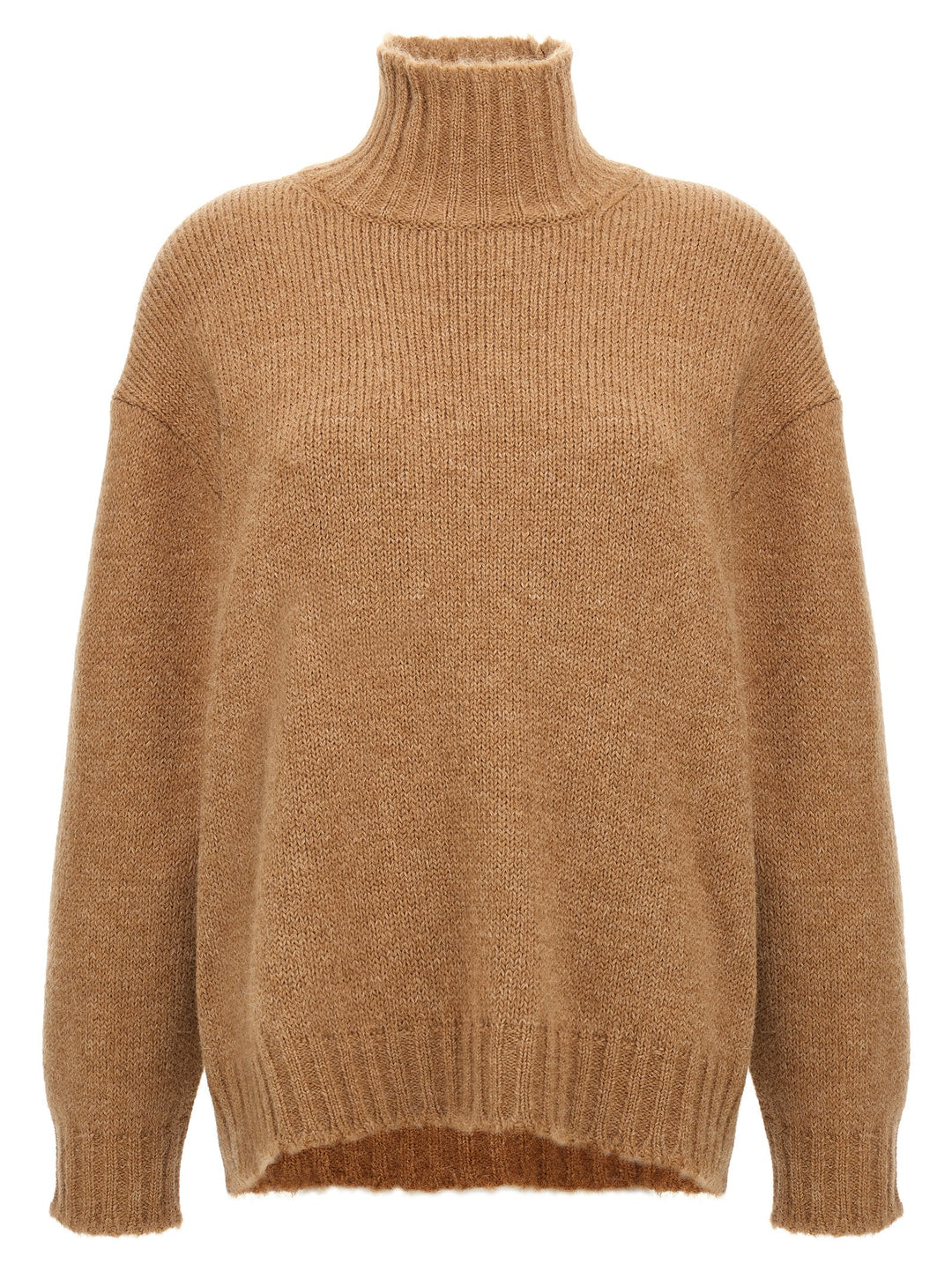 High Neck Sweater Pantaloni Beige