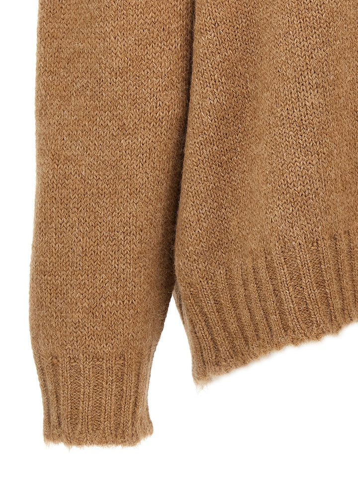 High Neck Sweater Pantaloni Beige