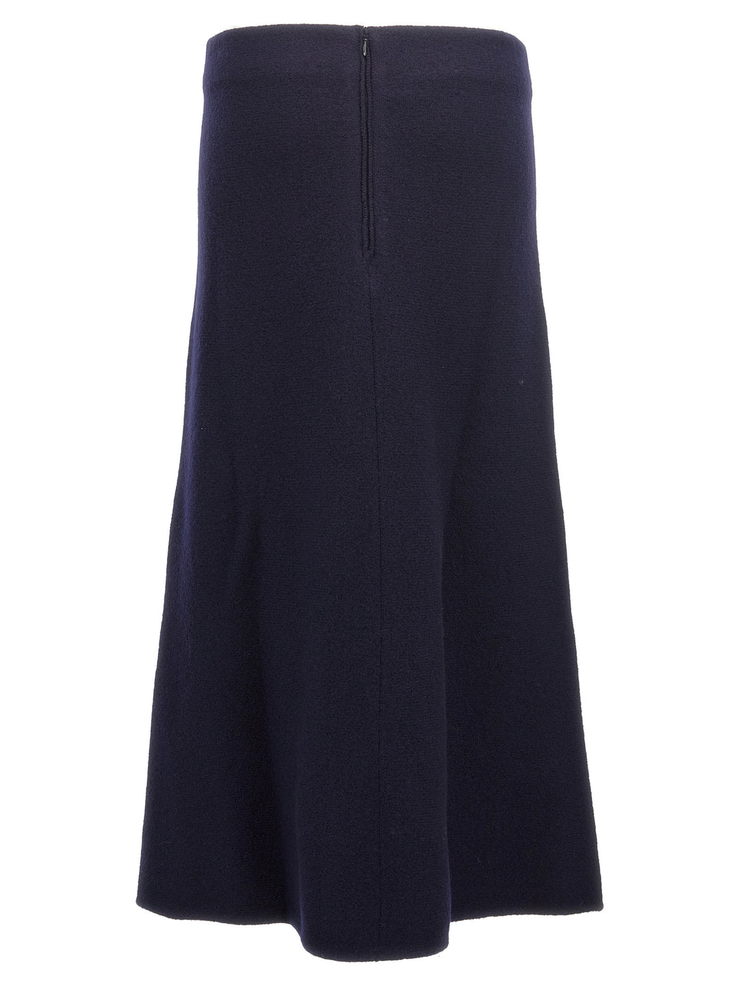 Long Wool Skirt Gonne Blu