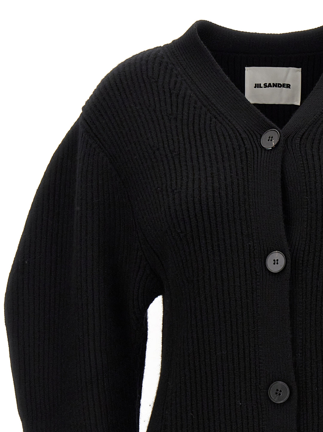 Ribbed Cardigan Maglioni Nero