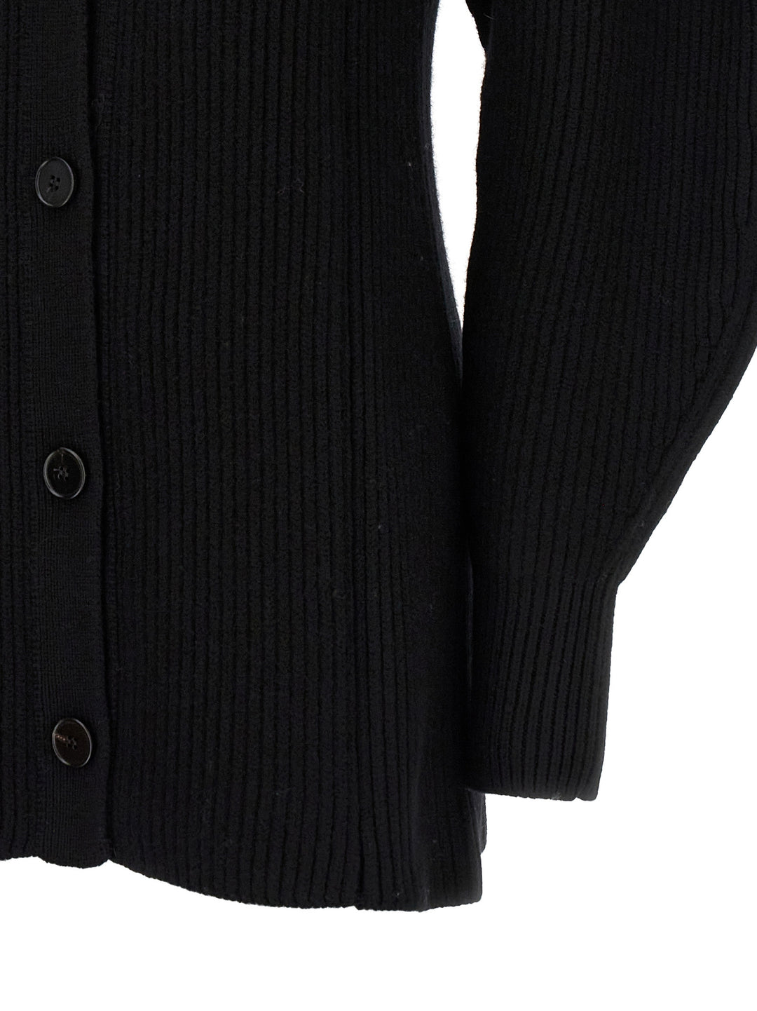 Ribbed Cardigan Maglioni Nero