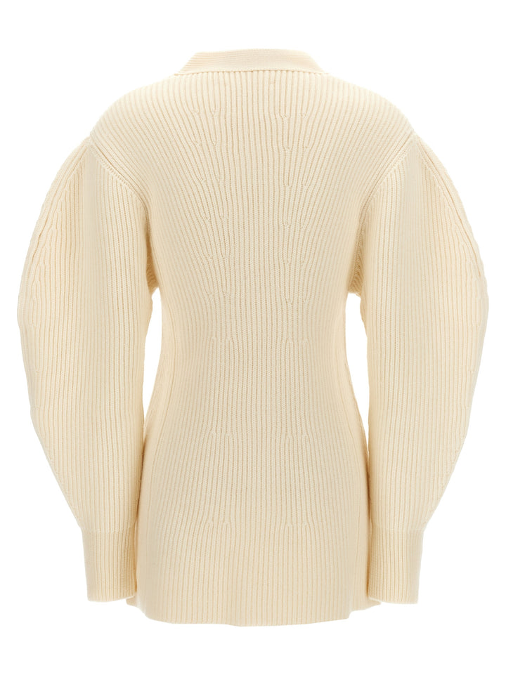 Ribbed Cardigan Maglioni Bianco