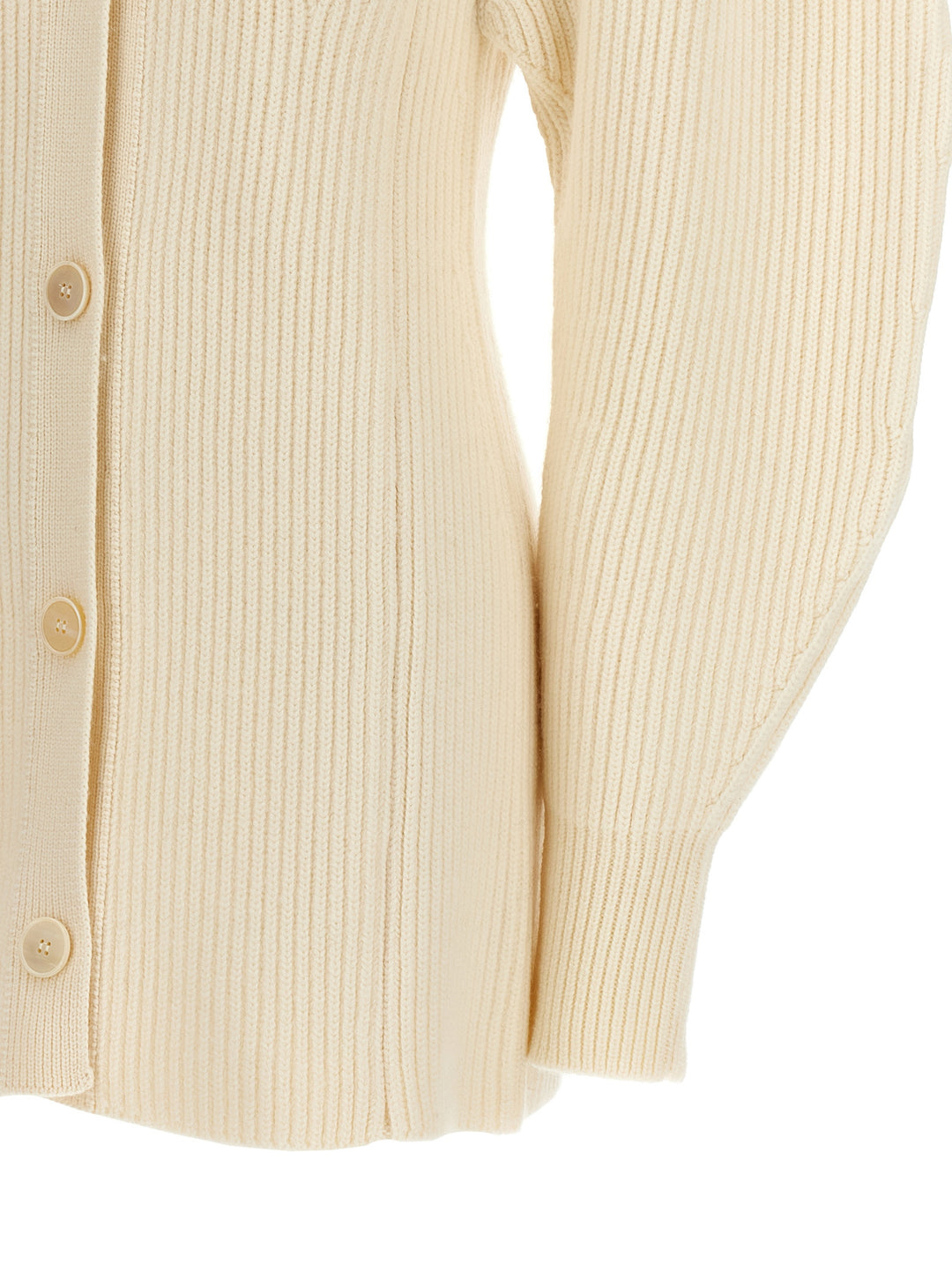 Ribbed Cardigan Maglioni Bianco