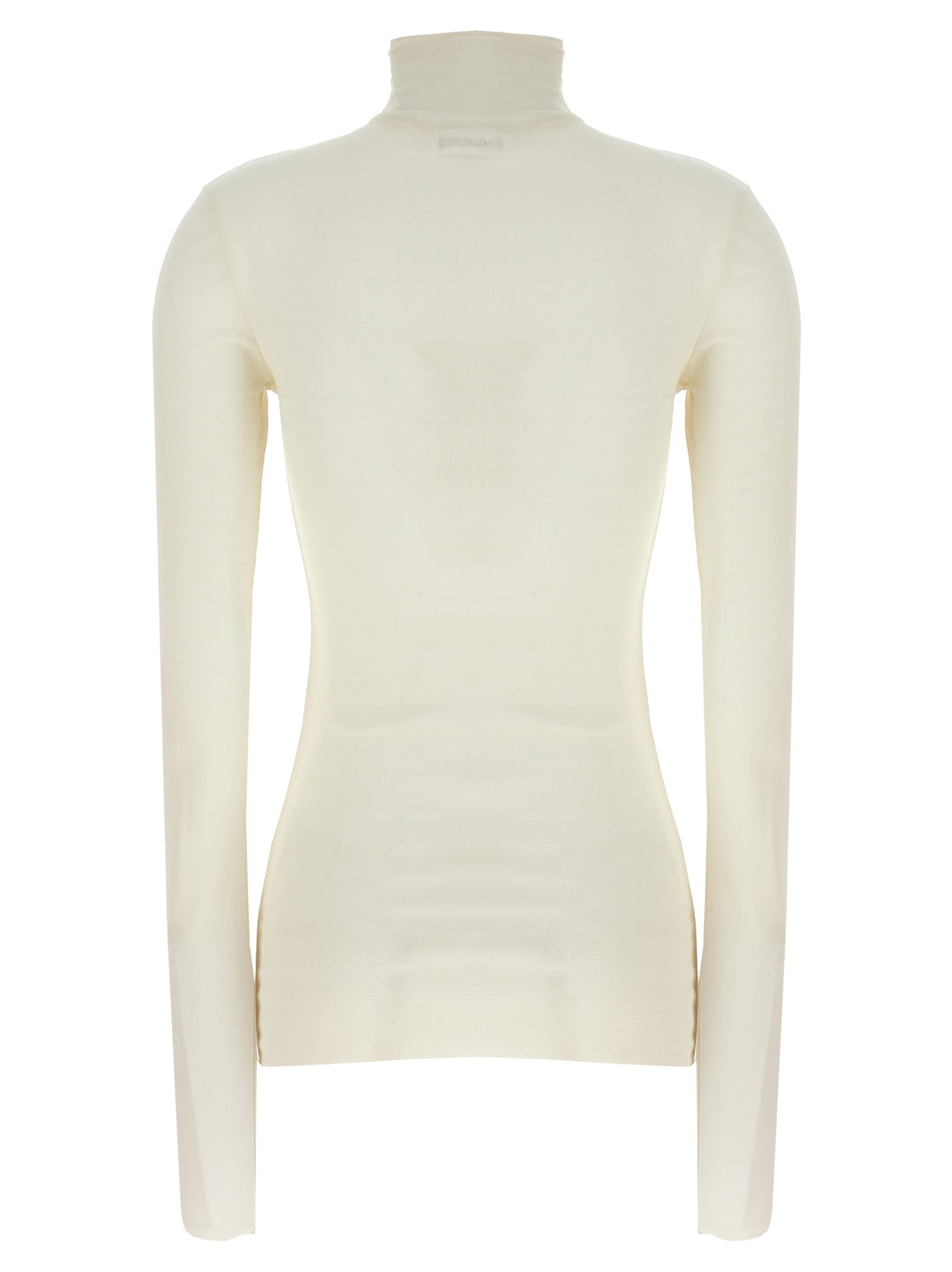 Silk Turtleneck Top Top Bianco