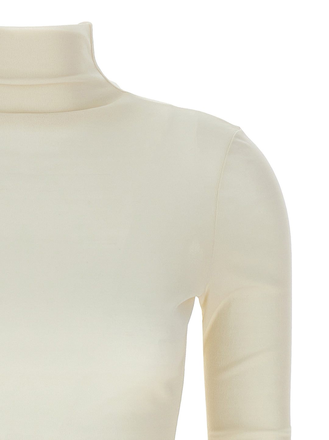 Silk Turtleneck Top Top Bianco