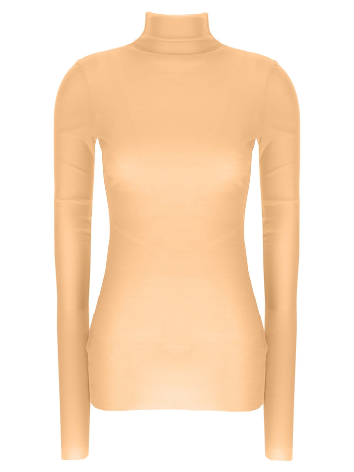 Silk Turtleneck Top Top Rosa