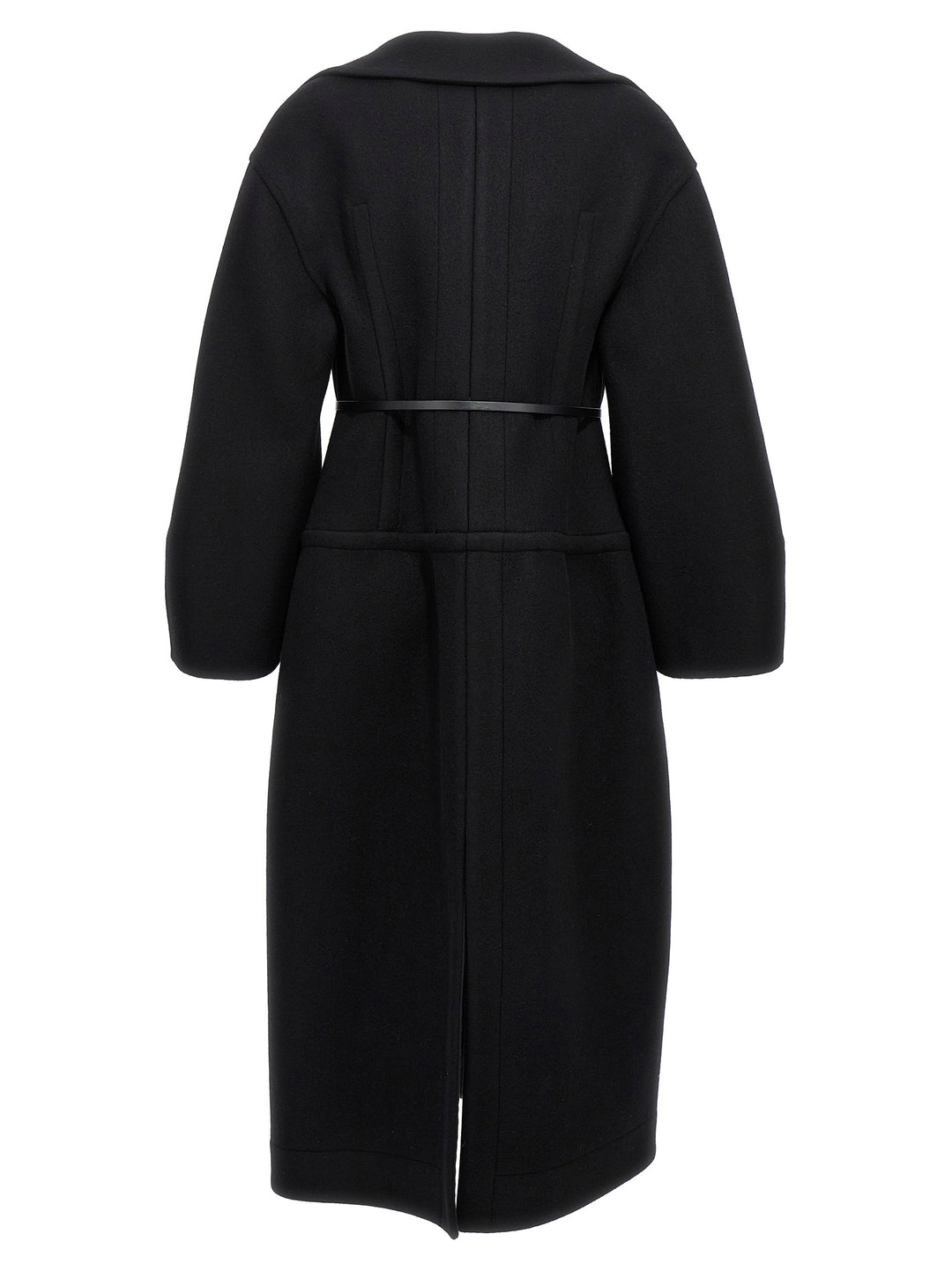 Long Wool Coat Trench E Impermeabili Nero