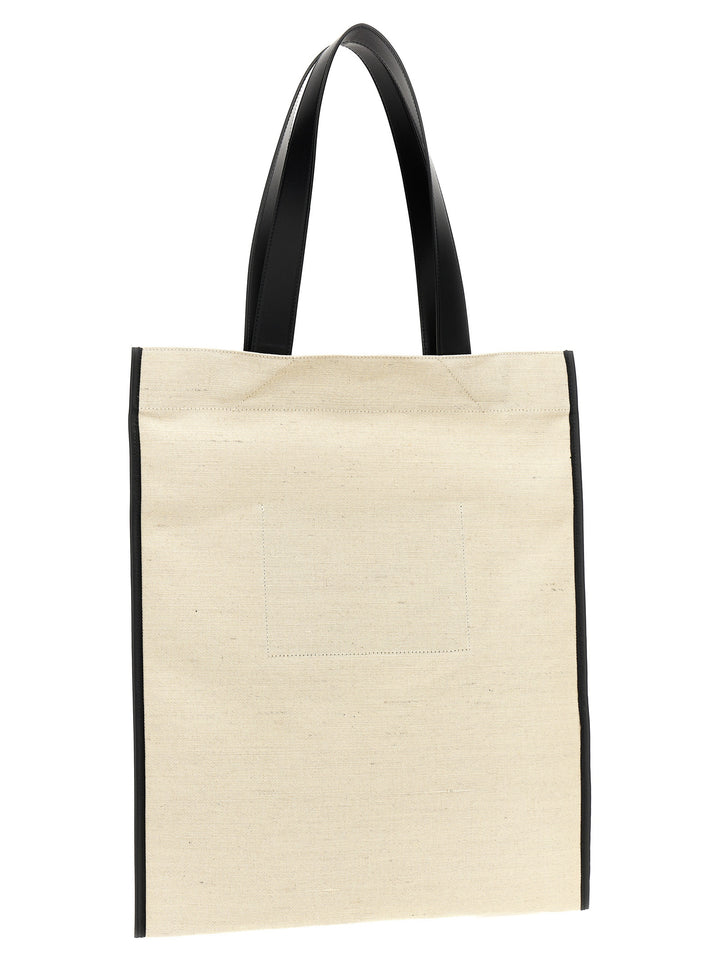 Flat Tote Bianco/Nero