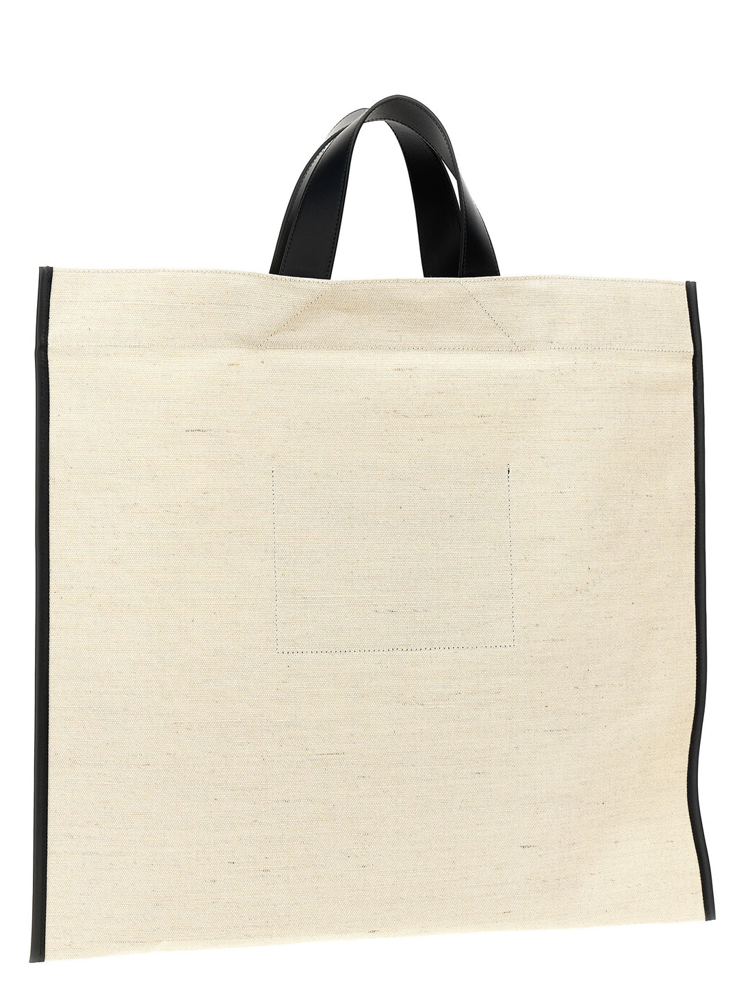 Border Book Tote Square Borse A Mano Bianco/Nero