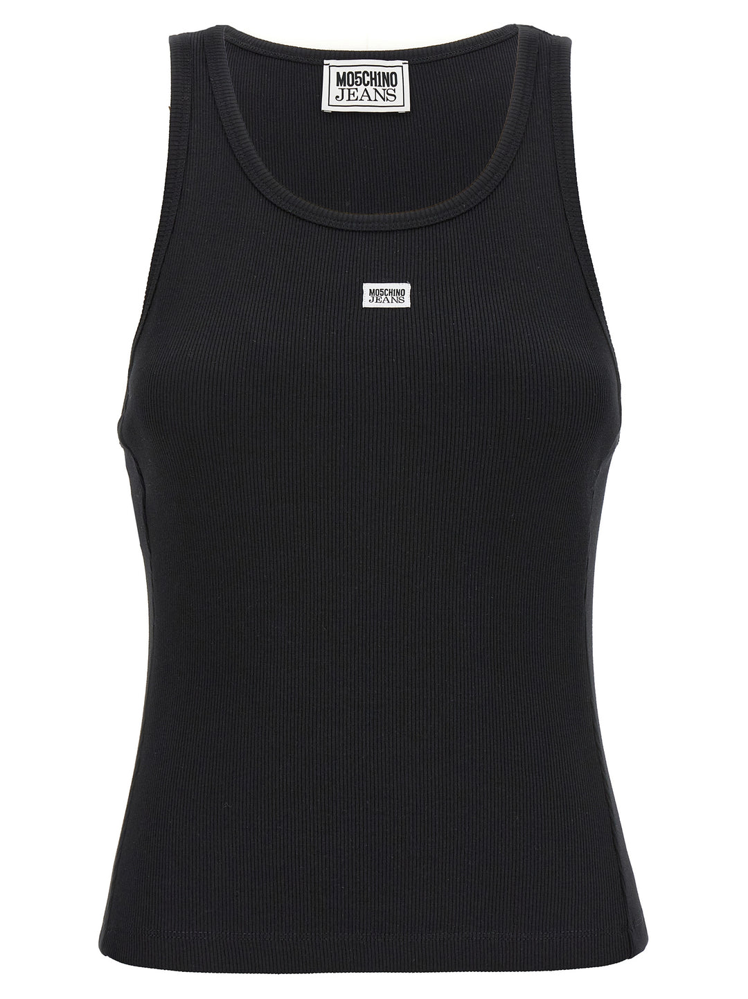 Tank Top Logo Label Top Nero