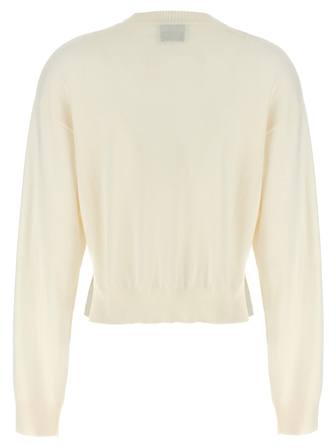 Logo Intarsia Sweater Maglioni Bianco