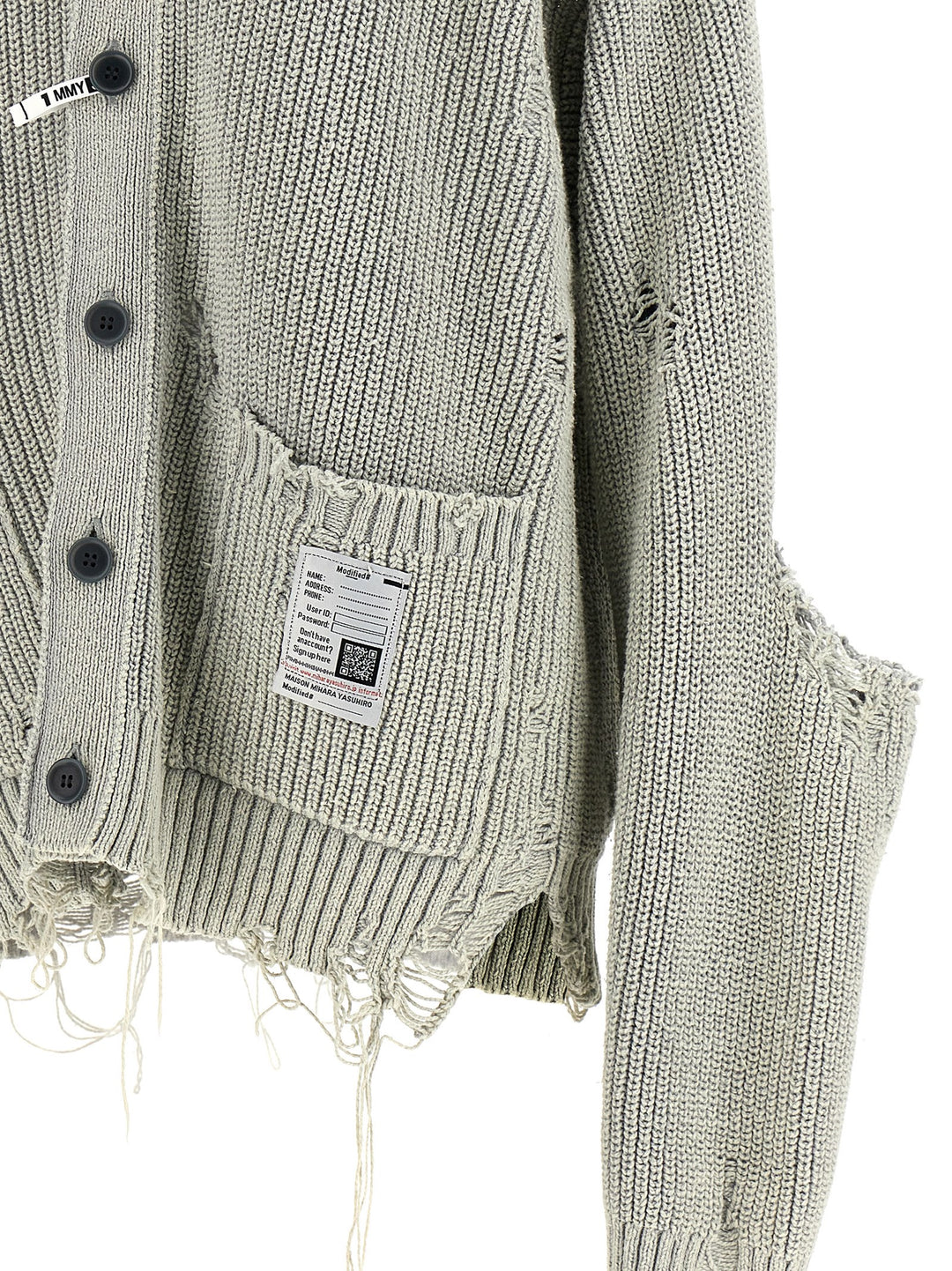 Destroyed Cardigan Maglioni Grigio