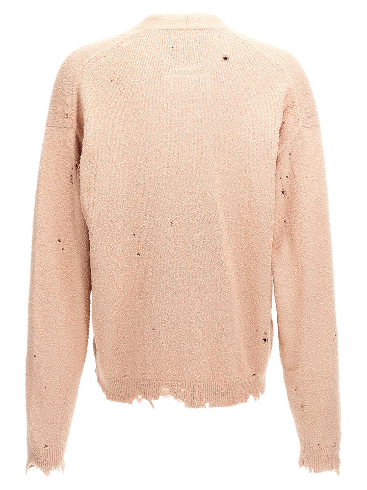 Distressed Cardigan Maglioni Rosa