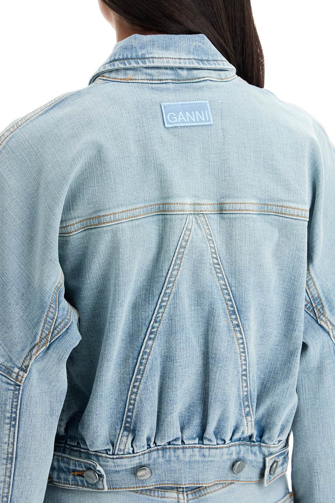 Giacca Bomber In Denim Stretch