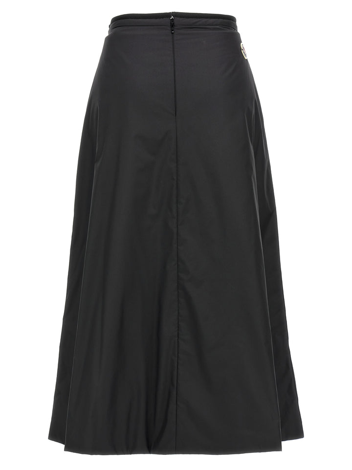 Padded Midi Skirt Gonne Nero