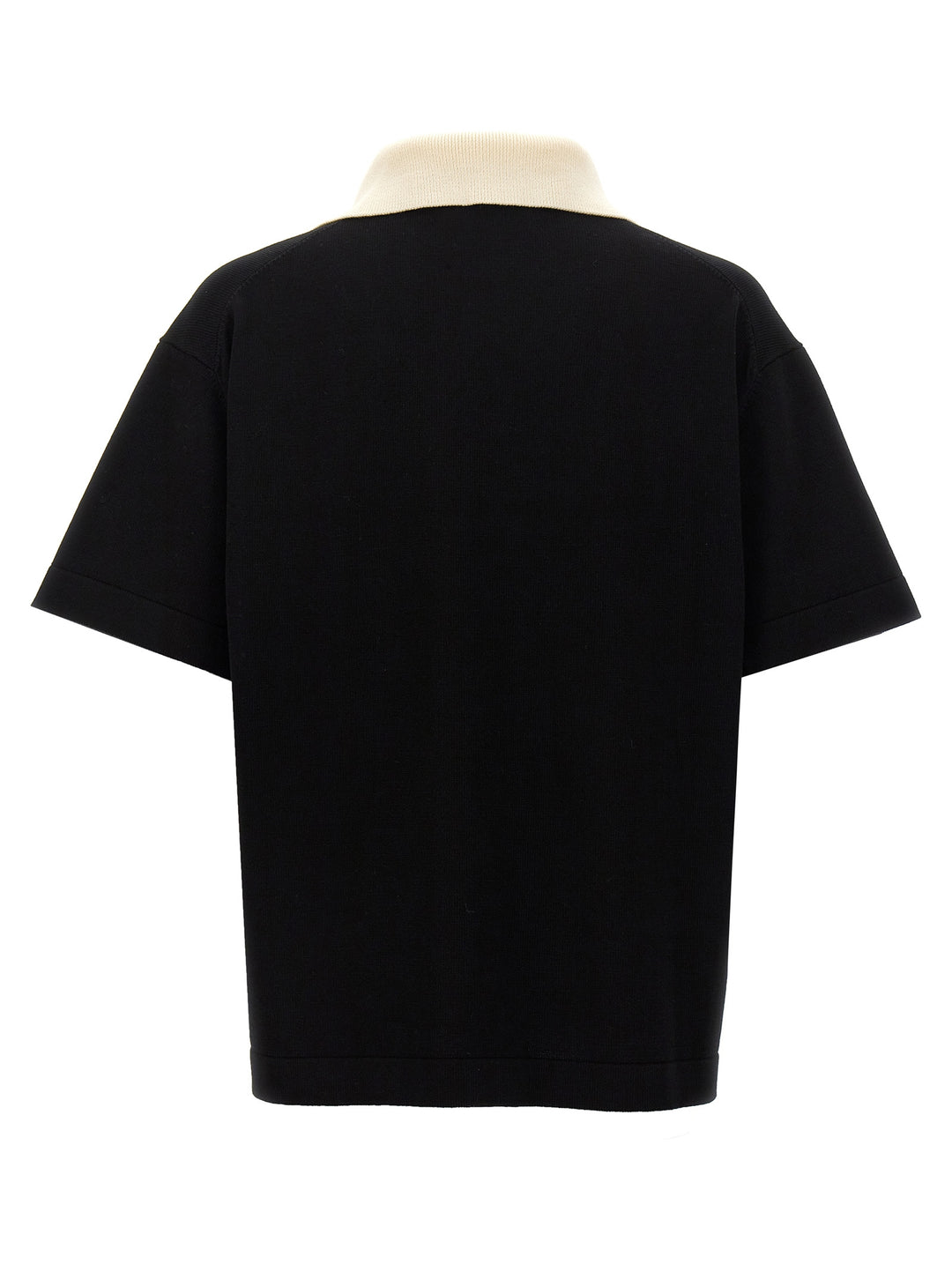 Knitted  Shirt Polo Bianco/Nero