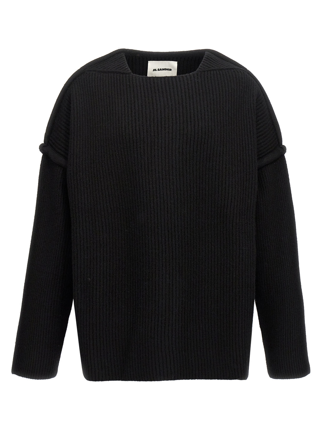 Geometric Neckline Sweater Maglioni Nero