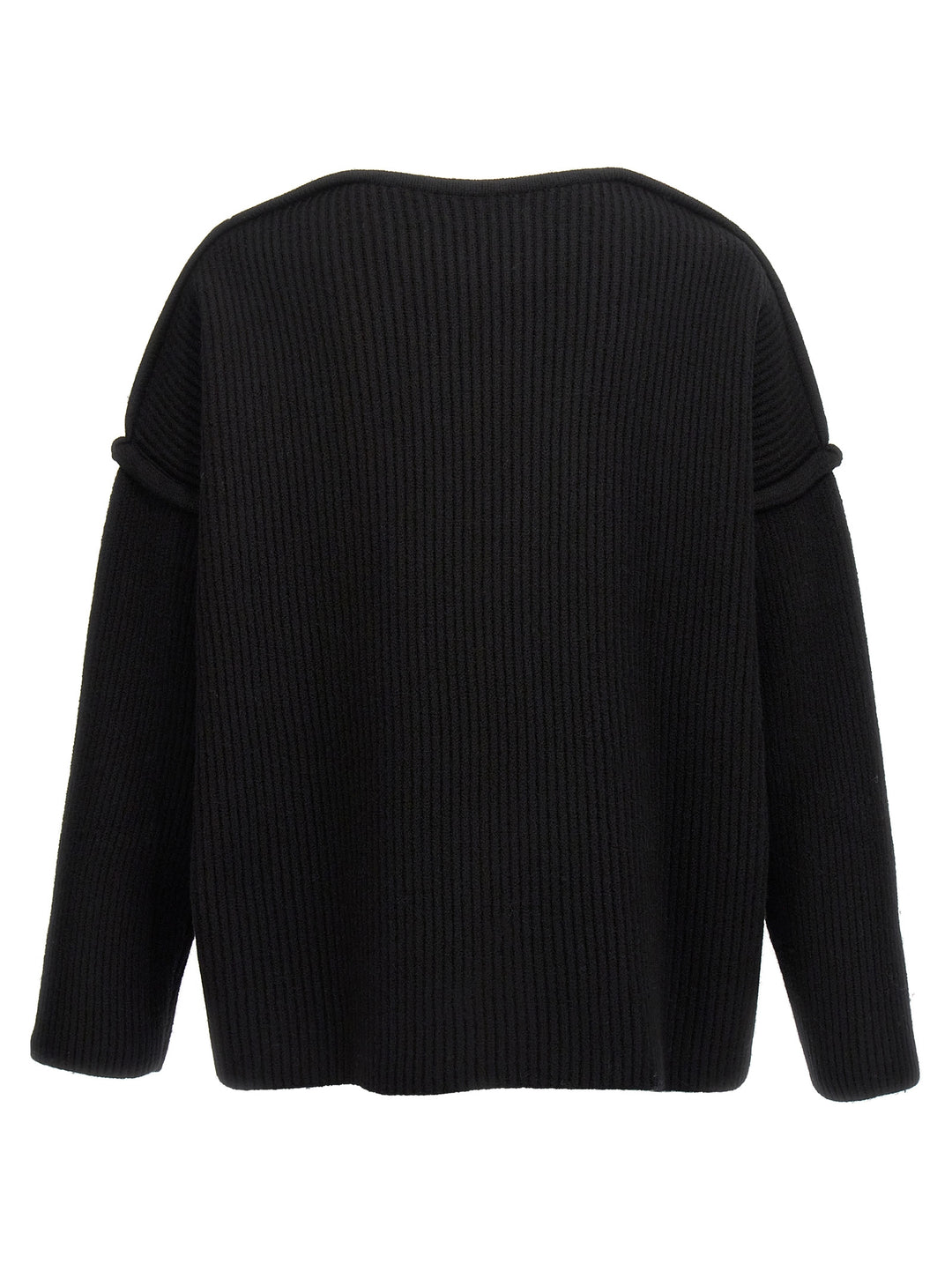 Geometric Neckline Sweater Maglioni Nero