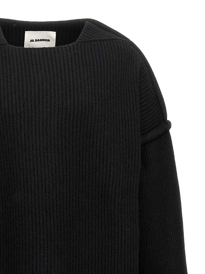 Geometric Neckline Sweater Maglioni Nero