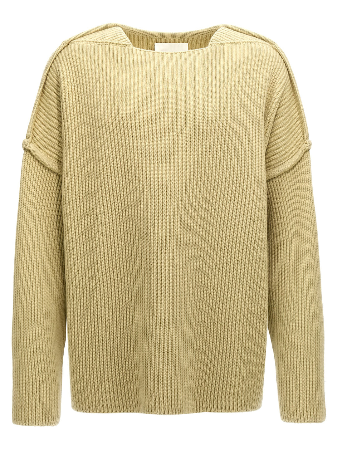 Geometric Neckline Sweater Maglioni Verde