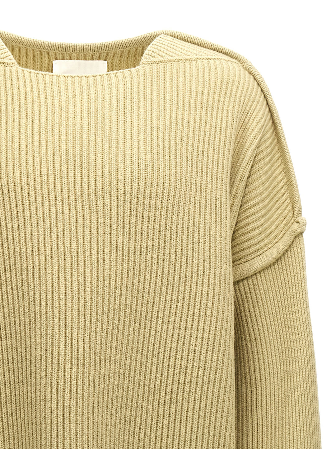 Geometric Neckline Sweater Maglioni Verde