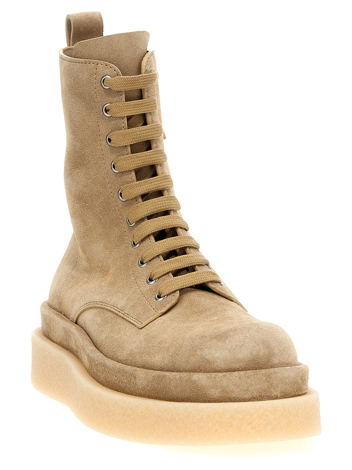 Suede Ankle Boots Stivali E Stivaletti Beige