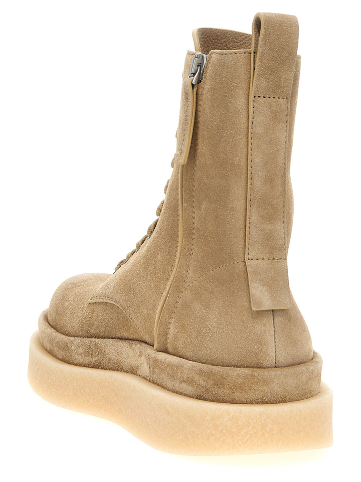 Suede Ankle Boots Stivali E Stivaletti Beige