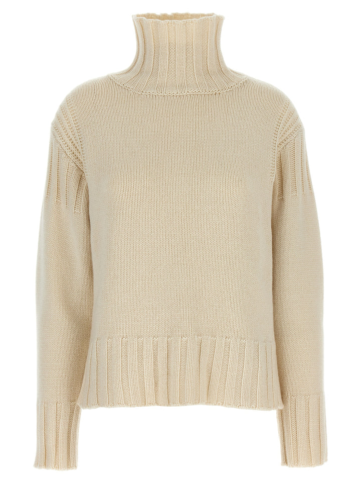 Ribbed Detail Sweater Maglioni Bianco