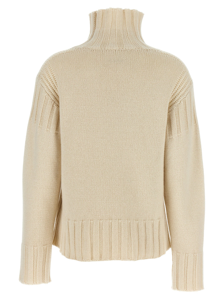 Ribbed Detail Sweater Maglioni Bianco