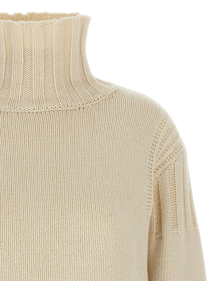 Ribbed Detail Sweater Maglioni Bianco