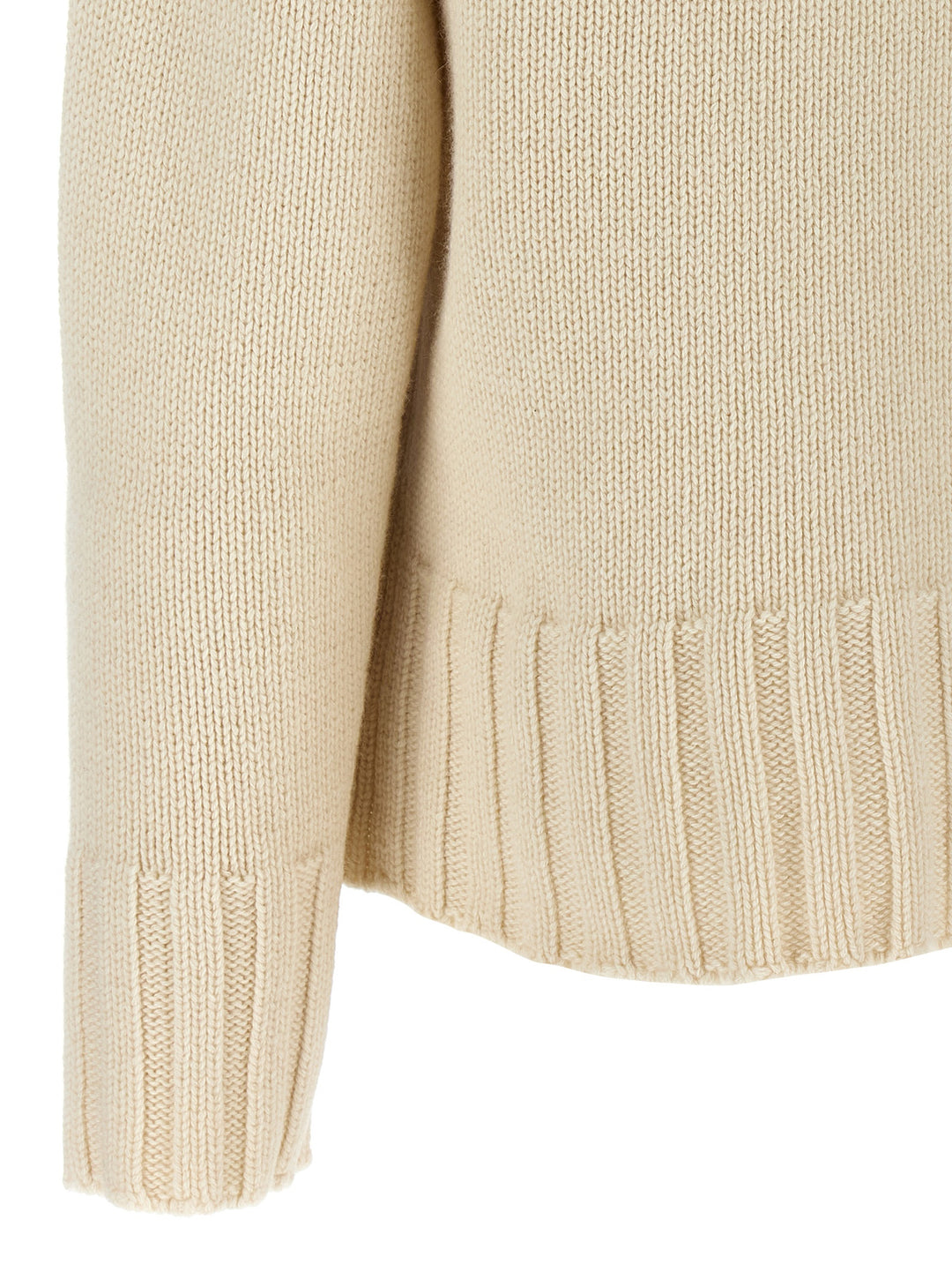 Ribbed Detail Sweater Maglioni Bianco