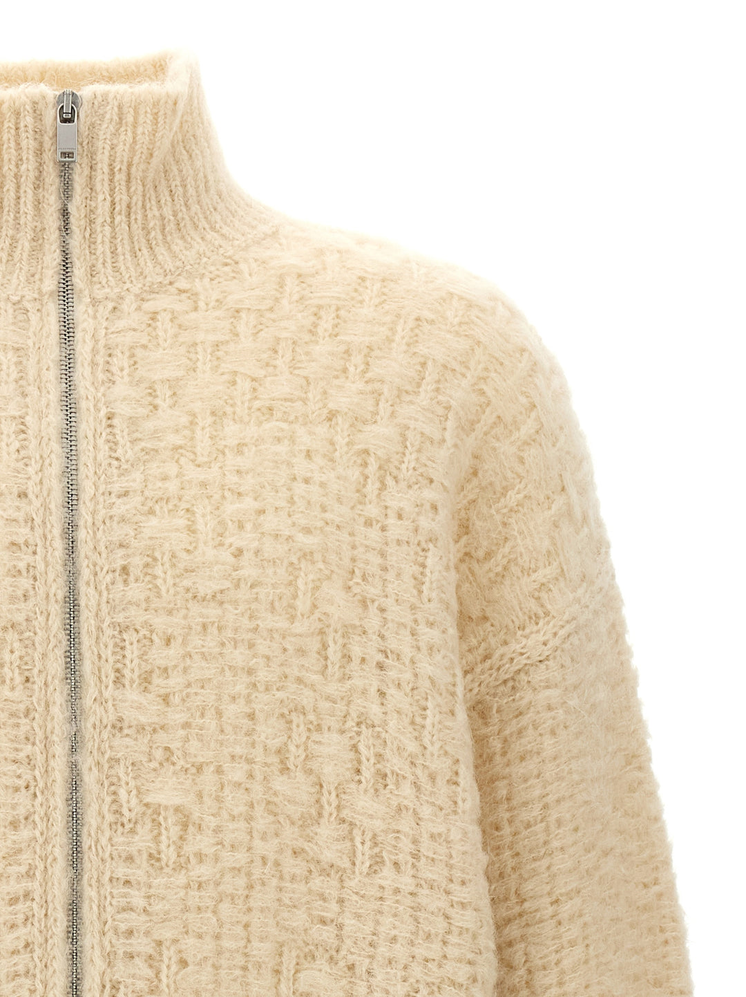 Zip Cardigan Maglioni Beige