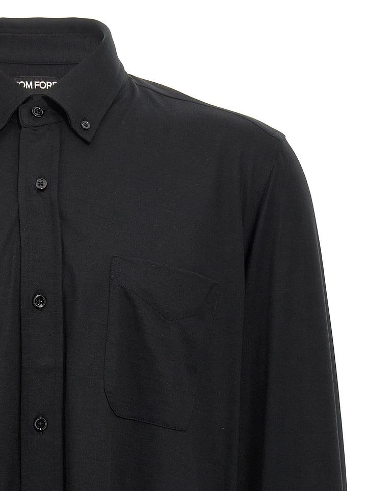 Cotton Silk Shirt Camicie Nero