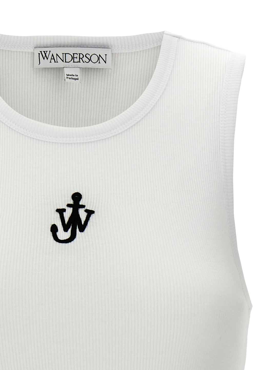 Anchor Embroidery Top Bianco