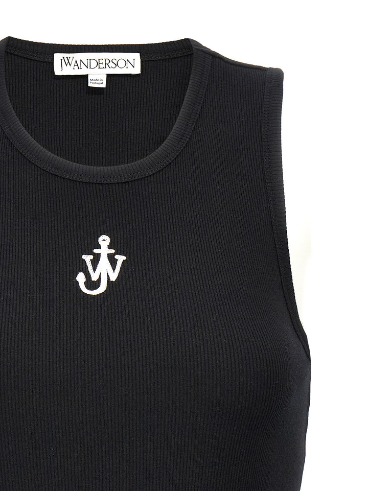 Anchor Embroidery Top Nero