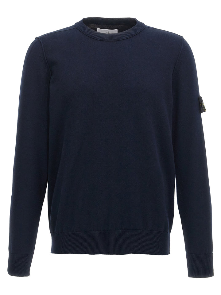 Logo Badge Sweater Maglioni Blu