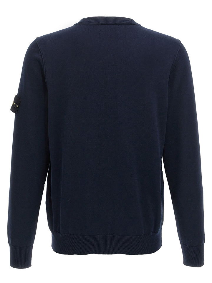 Logo Badge Sweater Maglioni Blu