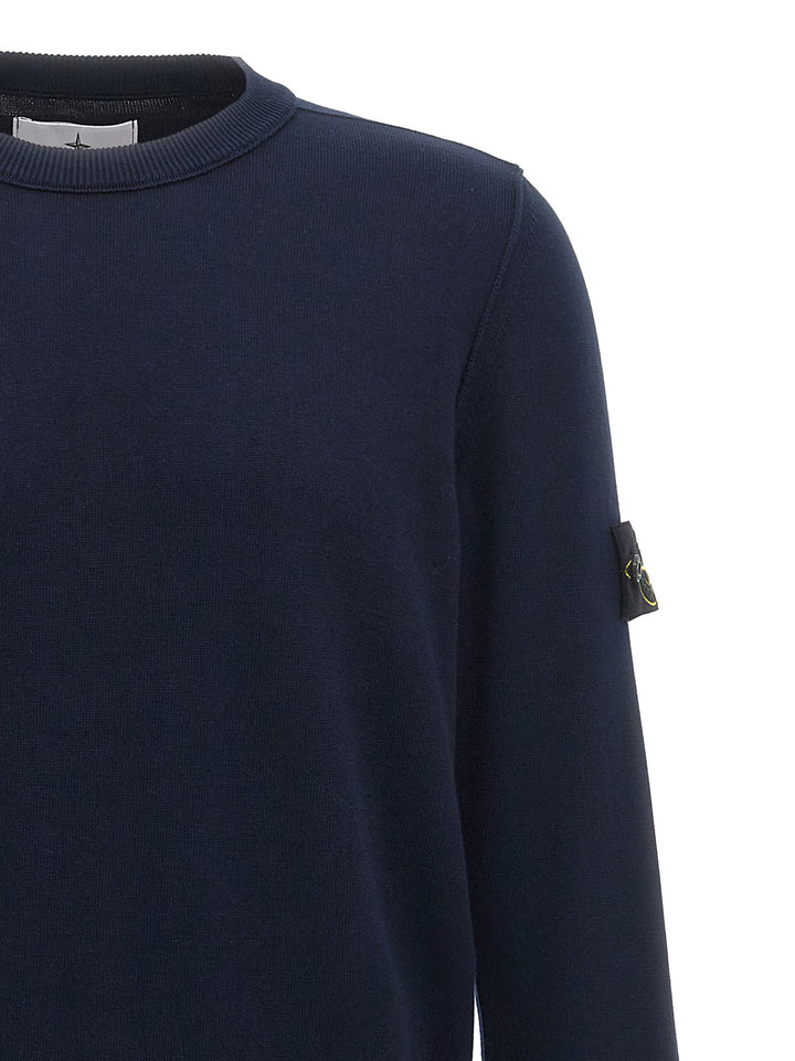 Logo Badge Sweater Maglioni Blu